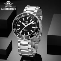 addiesdive new mechanical watches mens c3 luminous wristwatch sapphire glass steel watch 100bar waterproof mens automatic watch