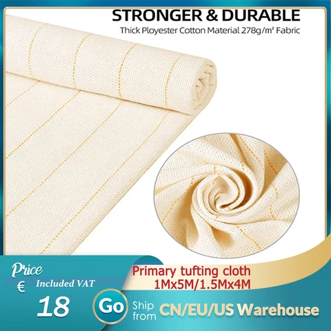 Первичная тканевая Подложка для коврового плетения, вязаный материал, тканевая ткань для вышивания ковров 1*5 м/1,5*4 м/1,5*1,5 м