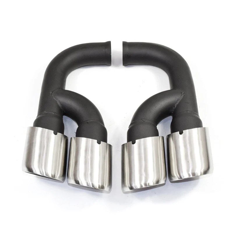 

Автомобильные аксессуары, четырехъядерный наконечник выхлопа для Porsche Cayenne 958 92A V6 V8 2011-2014, черный задний глушитель выхлопной системы