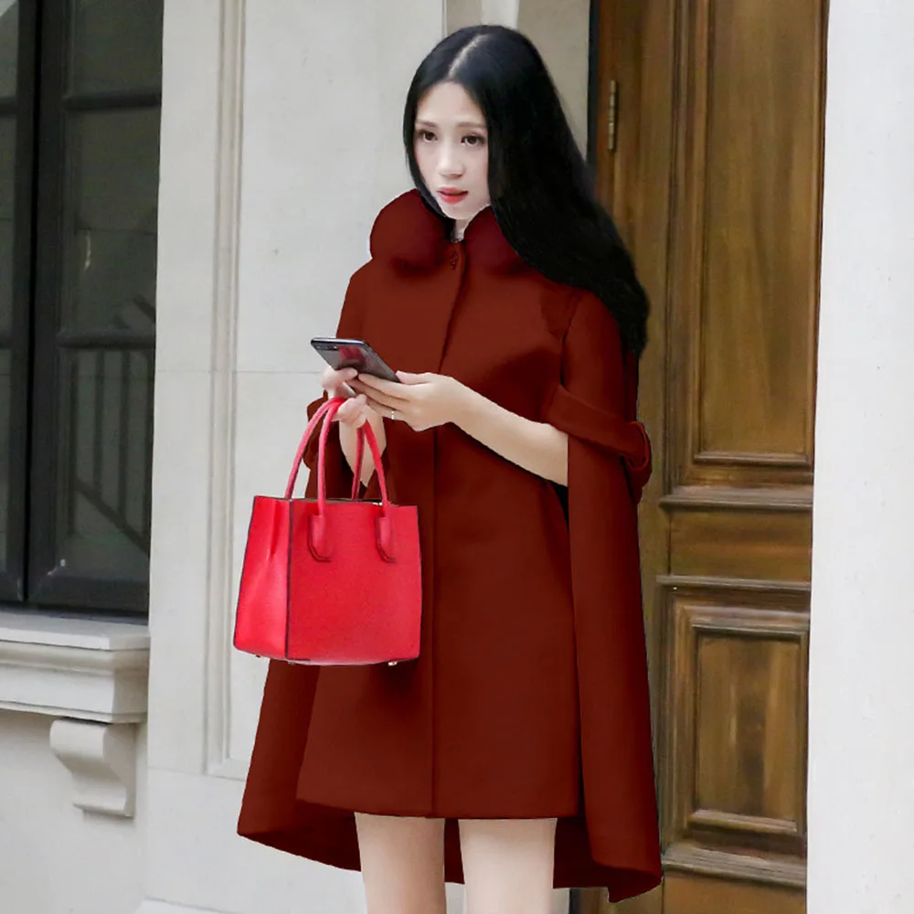 Новинка весна-зима Женская шерстяная накидка с капюшоном белого фиолетового