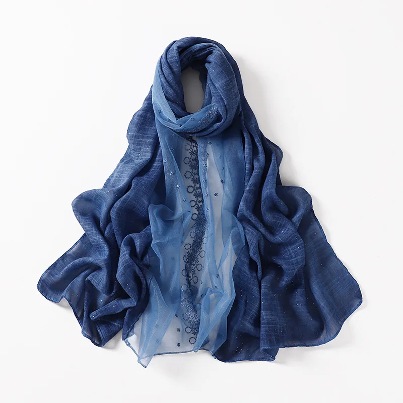 

NEW Premium Lace Hijabs Hot Drilling Solider Color Shawls Headband Muslim Scarves/Scarf Bubble Heavy Chiffon Wrap 13 COLOR