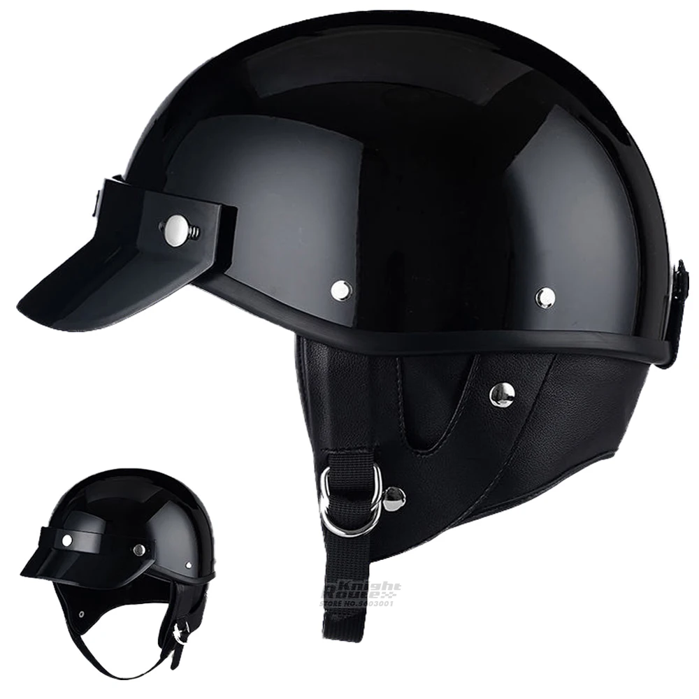 

Мотоциклетный шлем для мужчин и женщин, открытый полулицевой мотошлем в стиле ретро, для езды по бездорожью