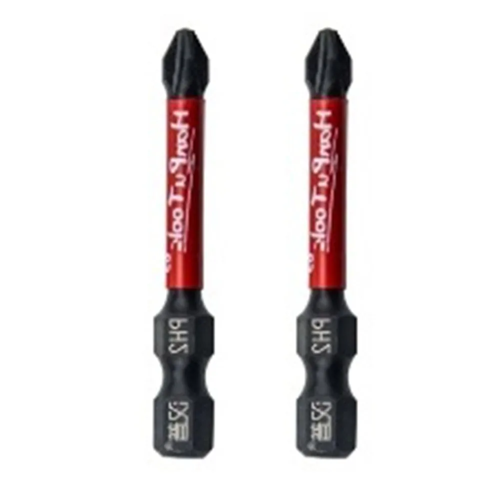 

2pcs Magnetic Cross Screwdriver Bits Alloy Steel PH2 Multipurpose Impact Drill Bits HRC61° HRC62° HRC63° Electric Screwdrivers