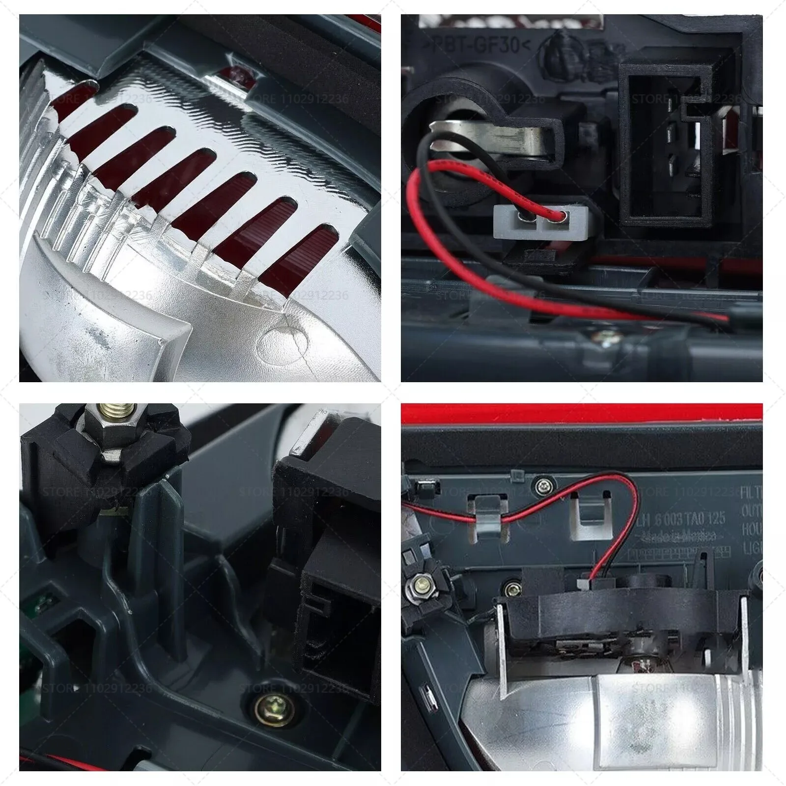 for 2011-2013 E70 BMW X5 With LED Bulb Rear Tail Light Brake Lamp 63217227789 63217227790 63217227793 63217227794