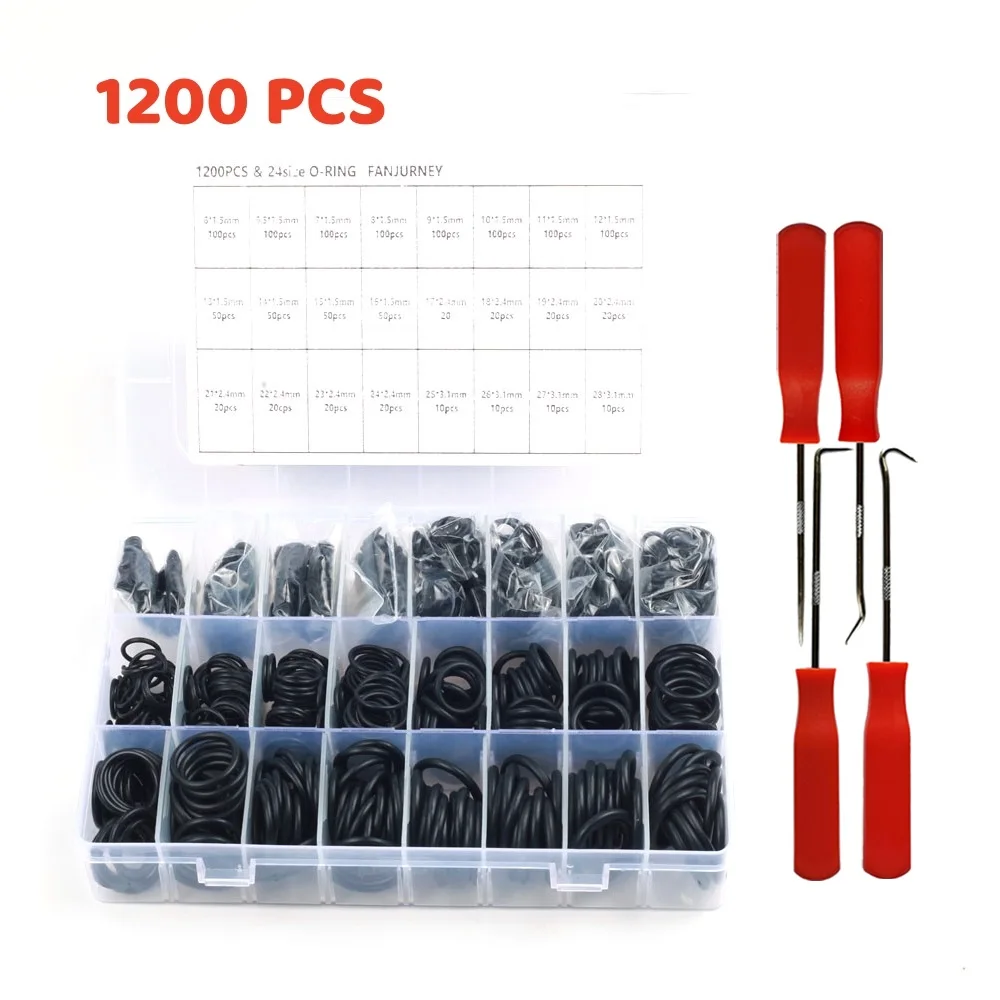 740 шт., набор уплотнительных колец из нитриловой резины для ремонта автомобилей