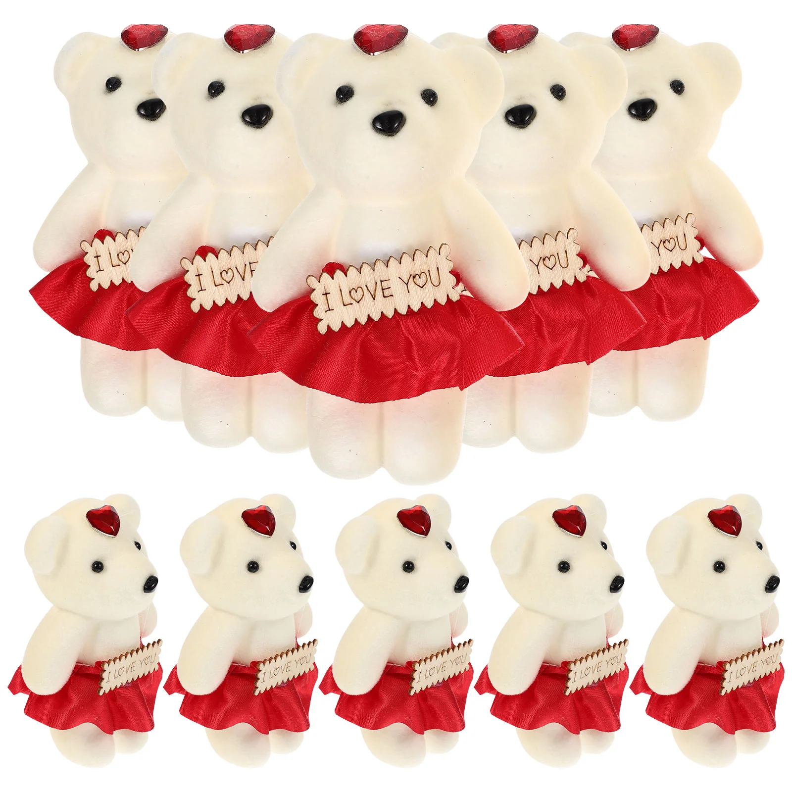 

30 Pcs Foams Bear Dolls Bear Shape Bouquet Accessories Valentines Party Favors