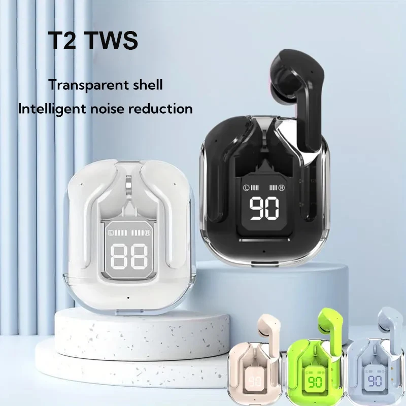 TWS T2 настоящие беспроводные Bluetooth-наушники с микрофоном шумоподавляющие