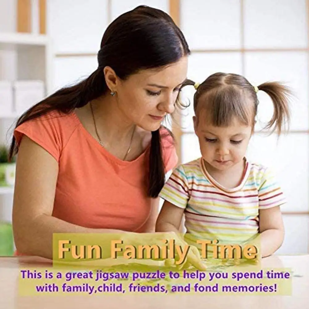 

Toy Puzzle Educational Toys for Children 1000Pcs House Jigsaw DIY Self Assembly Stress Relief Kids Gift