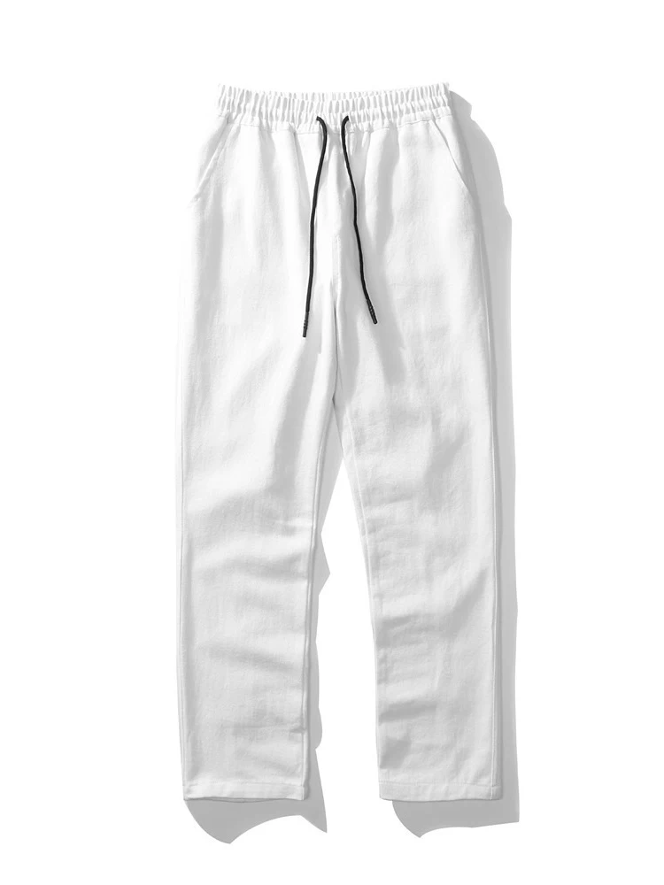 Four Seasons Men Jeans Fashion Letter Embroidered Casual Pants American Men Ins Street Hip Hop Trend Loose Straight Pants JEANS