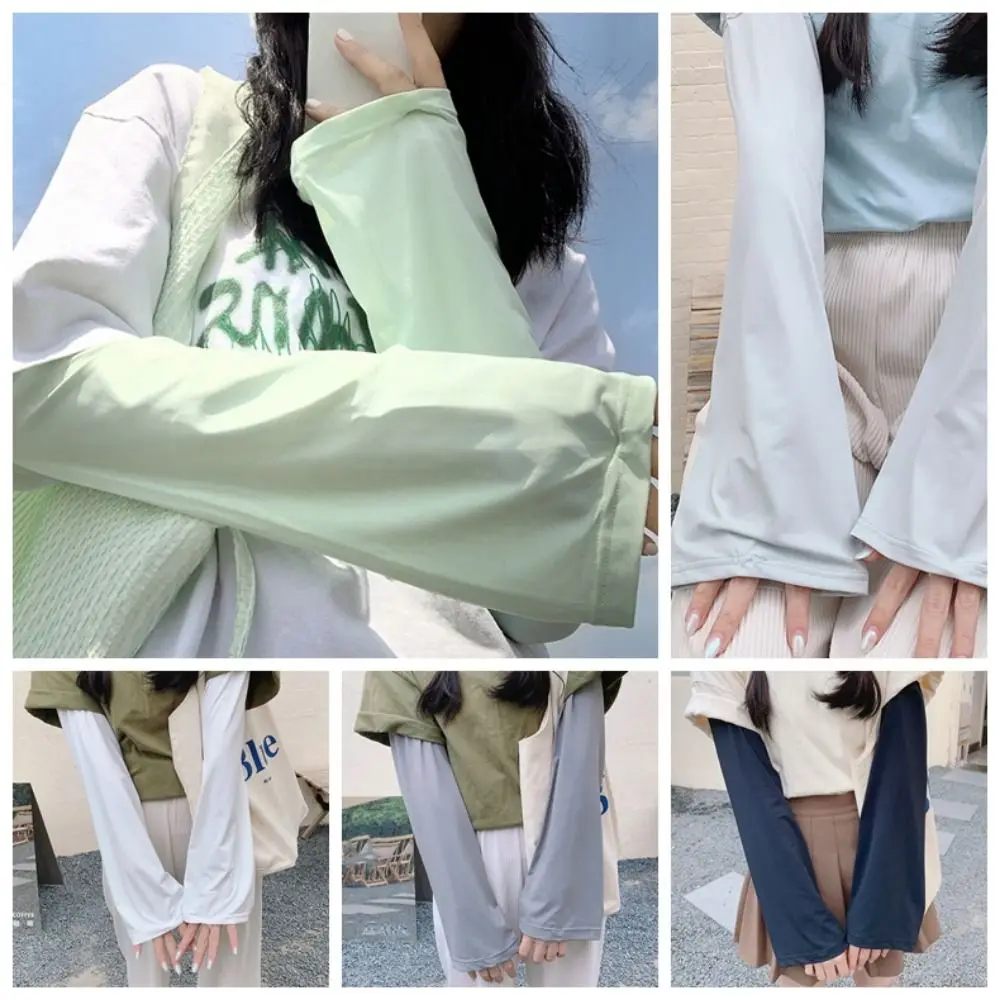 Рукава солнцезащитные из вискозы свободные длинные дышащие рукава от солнца и