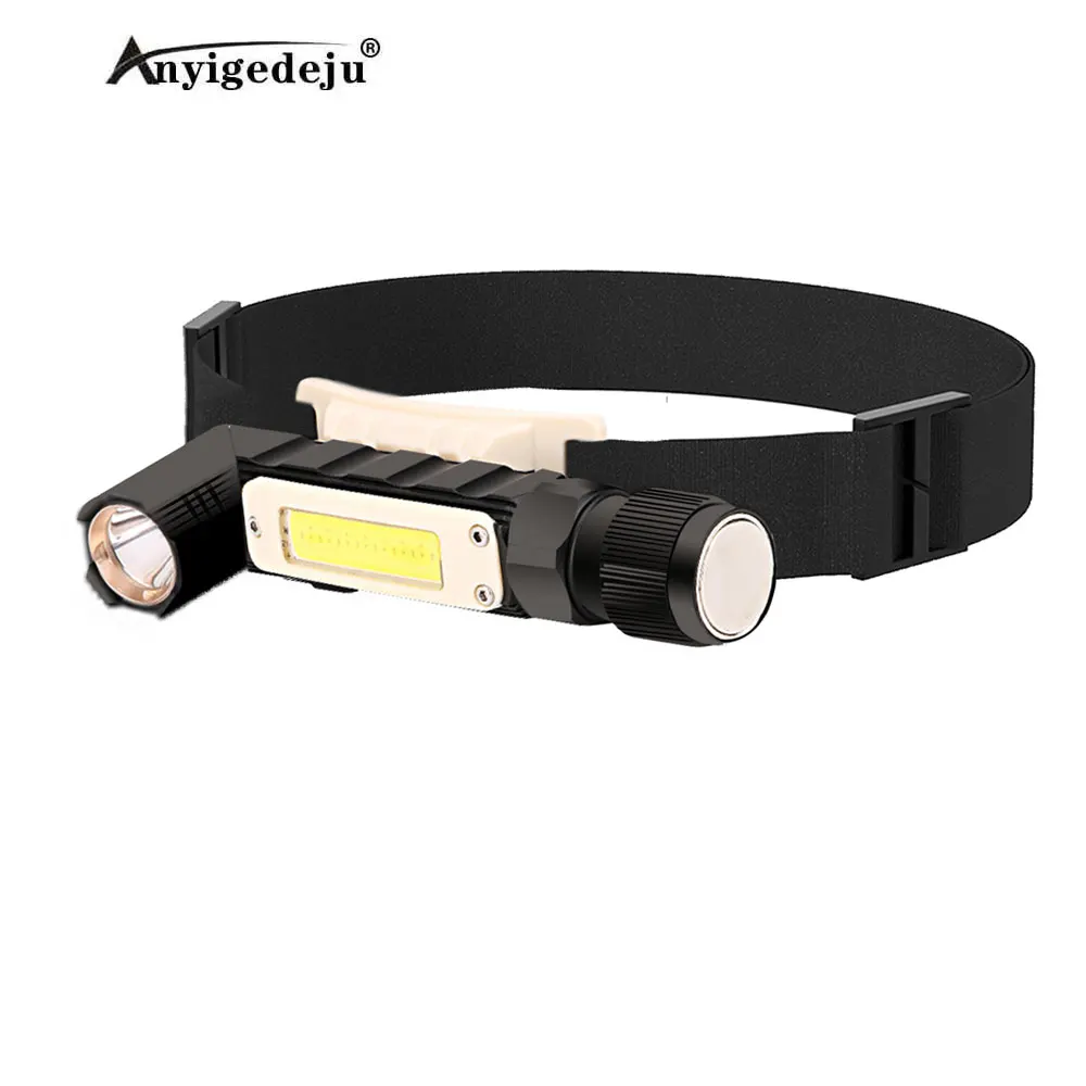 

Суперъяркий светодиодный налобный фонарь XPG COB, Головной фонарь красного и белого цветов, лампа-вспышка с клипсой, магнитный фонарь для кемп...