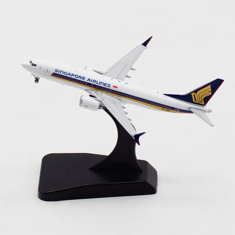 

Diecast 1:400 Scale Singapore Airlines B737-8MAX 9V-MBN Alloy Aircraft Model Collection Souvenir Ornaments Display