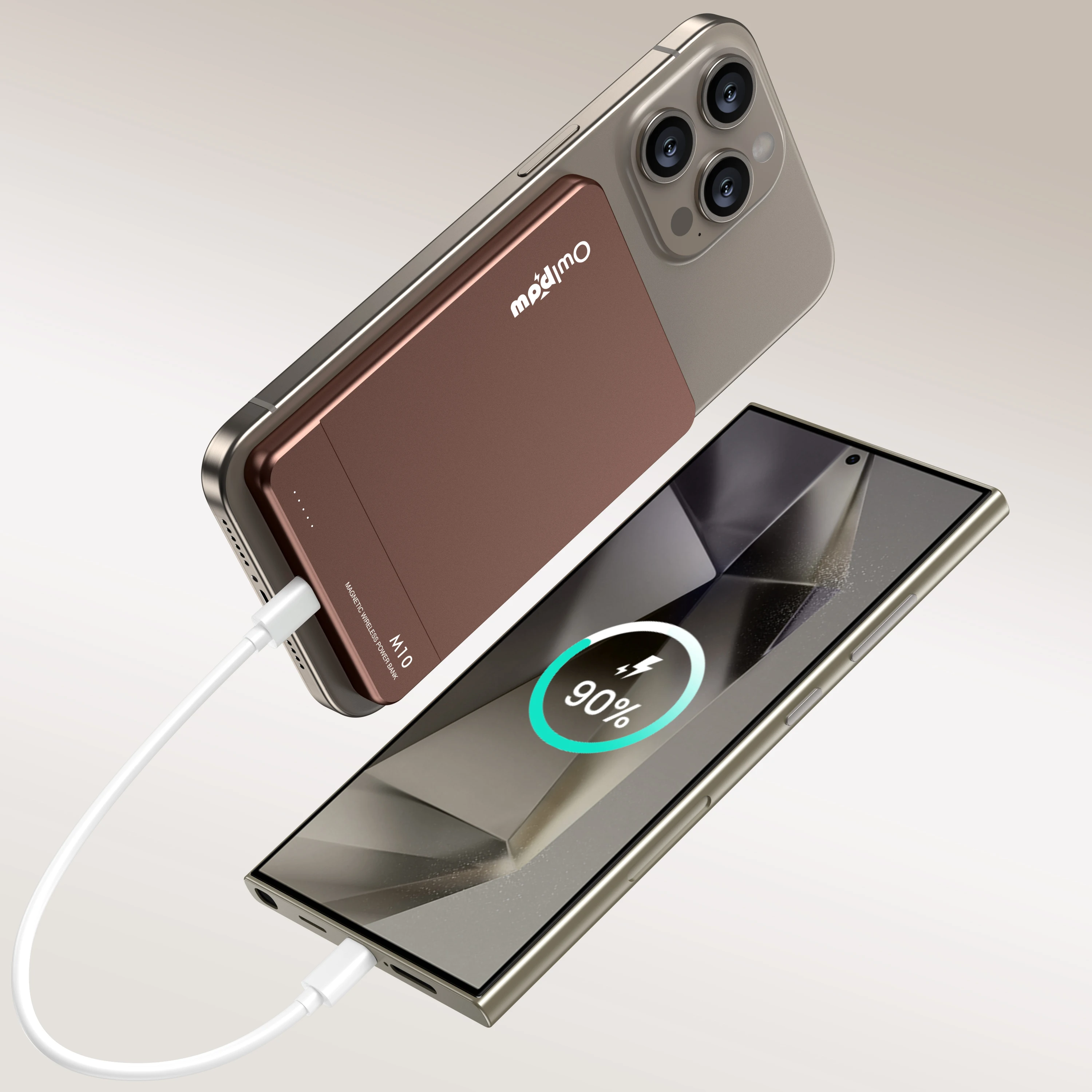 Магнитный внешний аккумулятор 5000 мАч беспроводное портативное зарядное