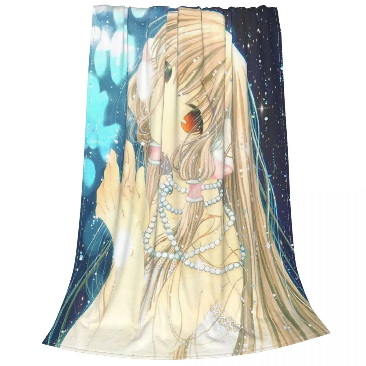 Плед Chi Chobit из аниме Флисовое одеяло зимняя манга красивая кукла портативные