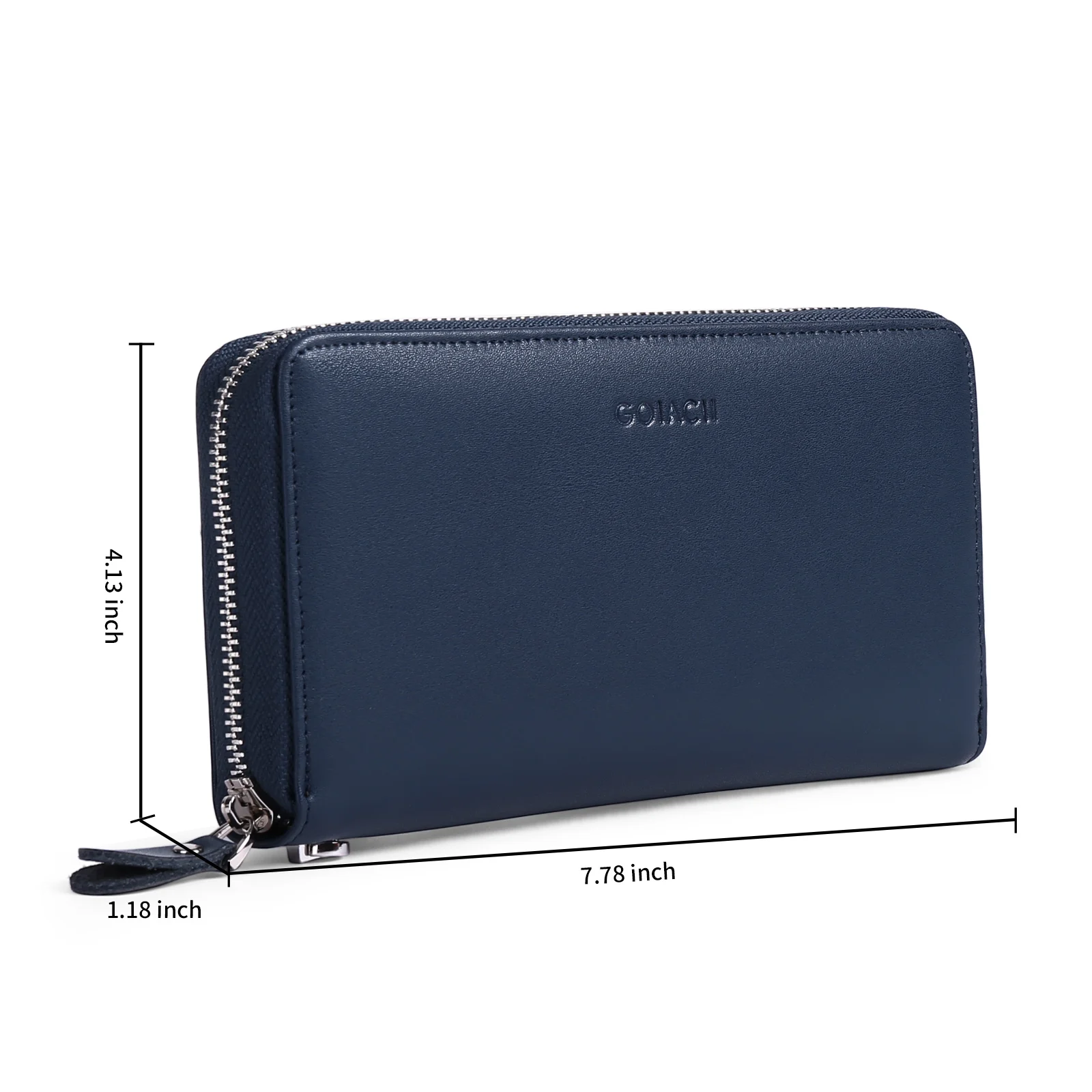 SENDEFN Women's Leather Wallets Female Wrist Purse Ladies Zipper Long Clutch Fashion Large Capacity Card Holder Coin Pocket