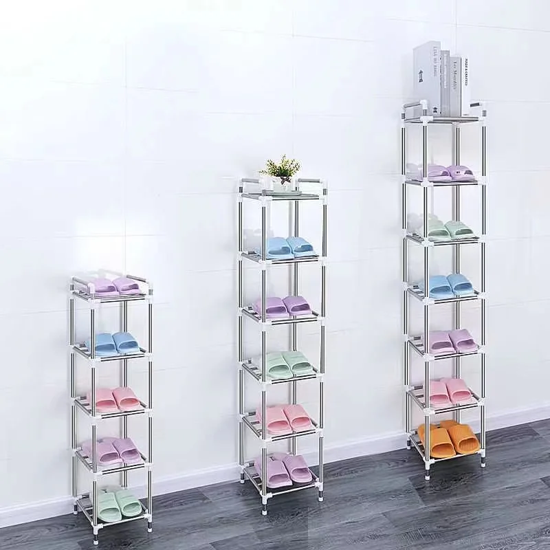 Simple Shoe Rack Multi-layer Shoe Cabinets Space-saving Entryway Living Room Shoe Organizer Easy To Install Shoe Shelf Furniture