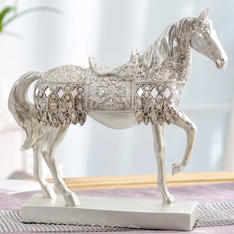 Статуя Королевская гвардия лошади античная готовая полимерная статуя