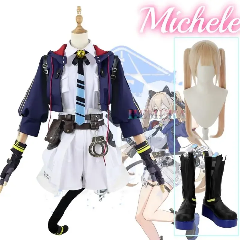 Michele Аниме игра CalabiYau костюм Женская одежда и парик обувь косплей Инквизитор
