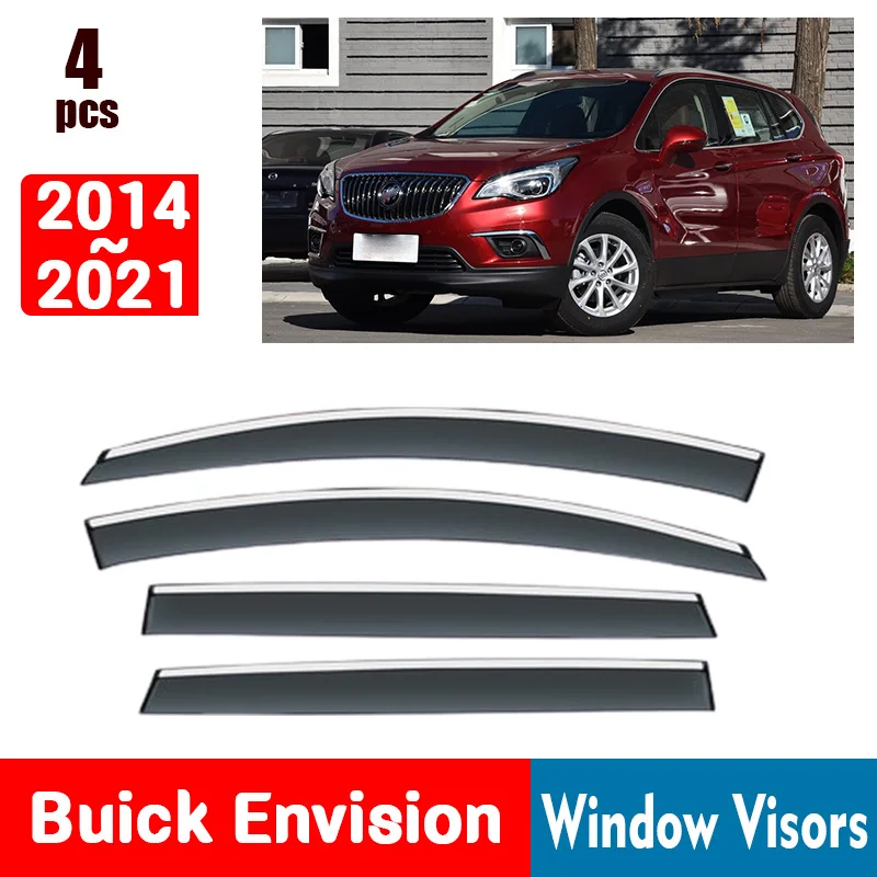 FOR Buick Envision 2014-2021 Window Visors Rain Guard Windows Rain Cover Deflector Awning Shield Vent Guard Shade Cover Trim