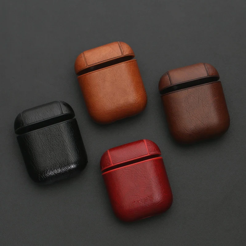 

Earphone Case For Apple Airpods 1 2 Accessories For AirPods 2 Case Key Luxury Leather Storage Wireless Bluetooth Earphone Cover
