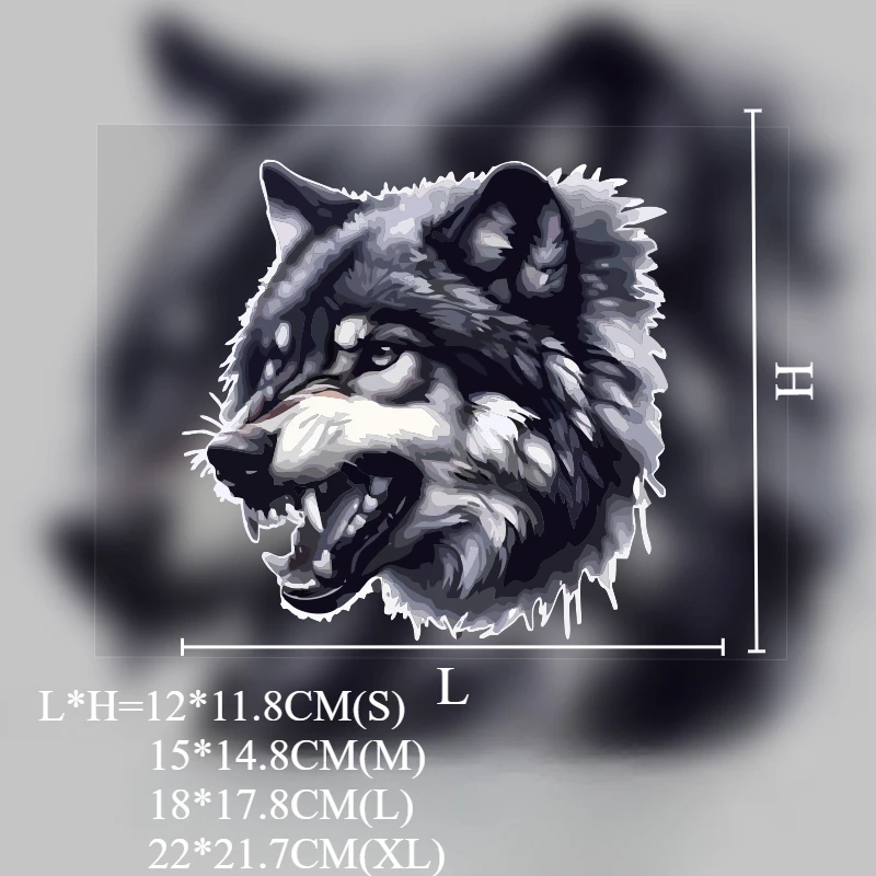 

1 Шт., Виниловая Наклейка С Рисунком Животного, Водонепроницаемая Наклейка С Головой Волка, Забавная Наклейка На Авто, Окно