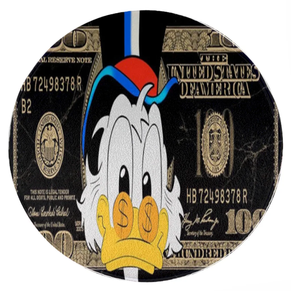 

Cartoon-Duck-area living room carpet round carpet flannel play area non slip mat area rug Children room decoration
