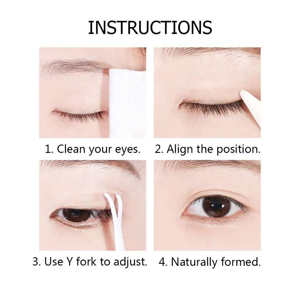 

600pcs Clear Gray Beige Eyelid Stripe Big Eyes Invisible Double Fold Eyelid