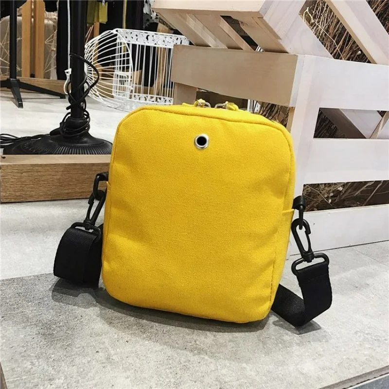 Yellow One Shoulder Crossbody Bag Casual Fashion Women Canvas Letter Bag
