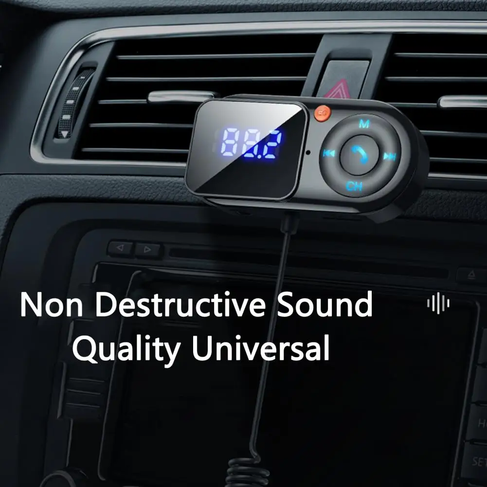 

Удобный Bluetooth-ресивер, Автомобильный MP3-плеер с шумоподавлением, без задержки, громкая связь