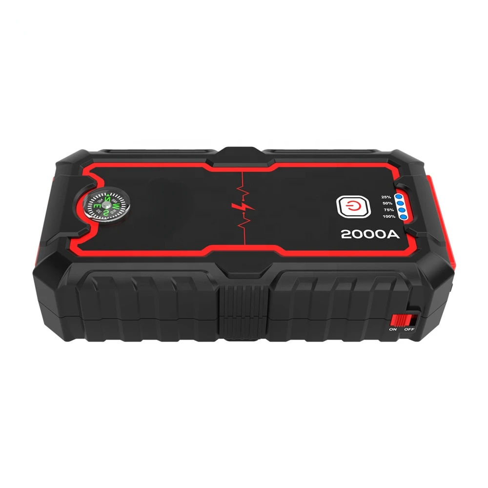

12V Car Jump Starter 22000mAh 2000A Peak 12V Auto Battery Booster Portable Power Pack Hot Selling Vehicle Tools