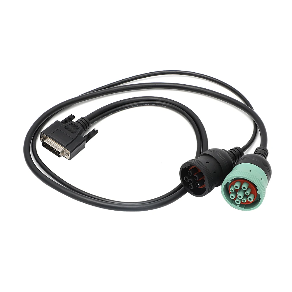 6 Pin 9 Pin Y Deutsch Cable Adapter for USB Link 125032 Truck PN 402048 6 Pin 9 Pin To DB15 PIN Male OBD Connecto images - 6