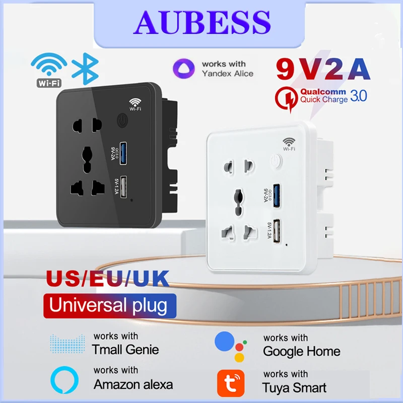 

Умная розетка Tuya с поддержкой Wi-Fi и таймером, 3,0 дюйма