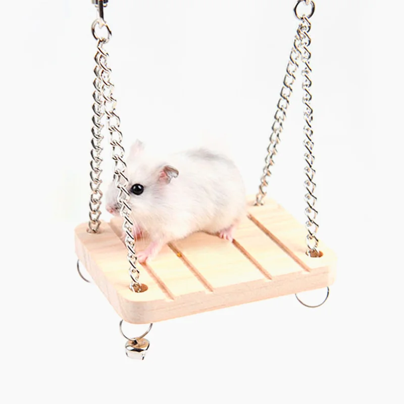 

Baby Hamster Original Wooden Toys Swing Chain Swing Can Hang Wooden Molars