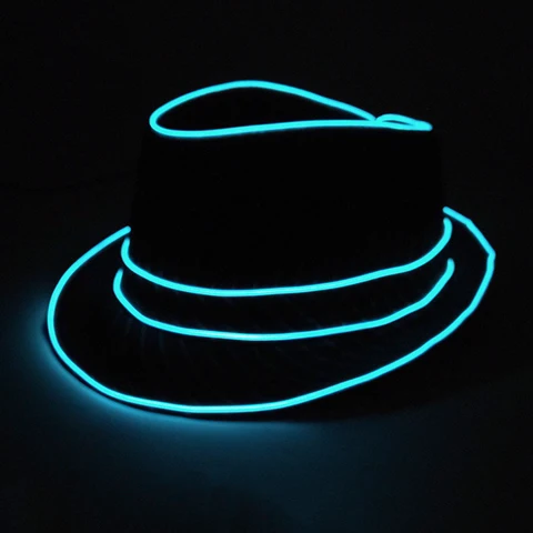 Светящаяся шляпа джентльменская джазовая шляпа со светодиодами светящаяся верхняя шляпа женский подарок на день рождения, свадьбу, костюм, товары для рождества и Хэллоуина