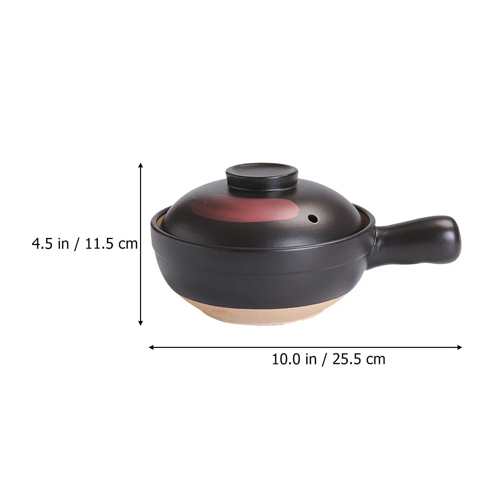 

Ceramic Cooking Pot Single Handle Terracotta Casserole Pottery Clay Stew Onion Kitchen Essentials Cookware