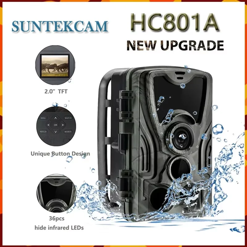 Камера для охоты SunTekCam HC801A 24 МП с ночным видением и датчиком движения