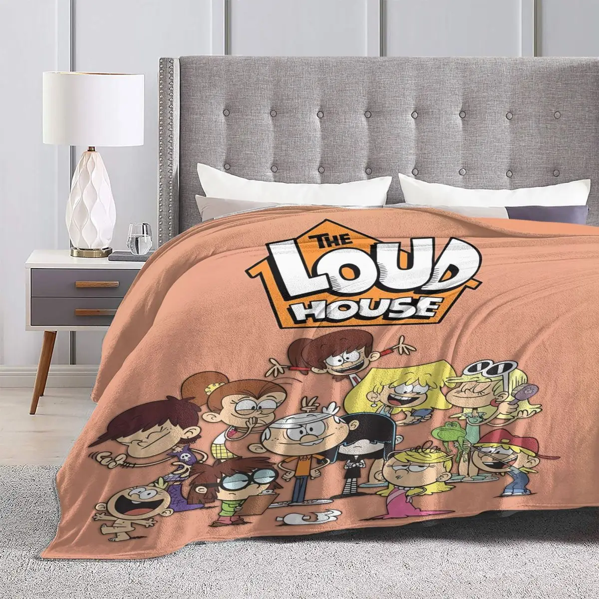 L-Loud House постер фильма одеяло для путешествий и офиса фланелевое гостиной теплое