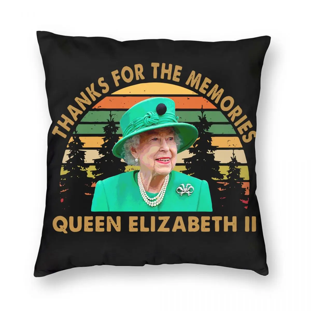 

Thanks For The Memories Queen Elizabeth II Pillowcase Printing Cushion Cover Decoration Throw Pillow Case Cover Seater Wholesale