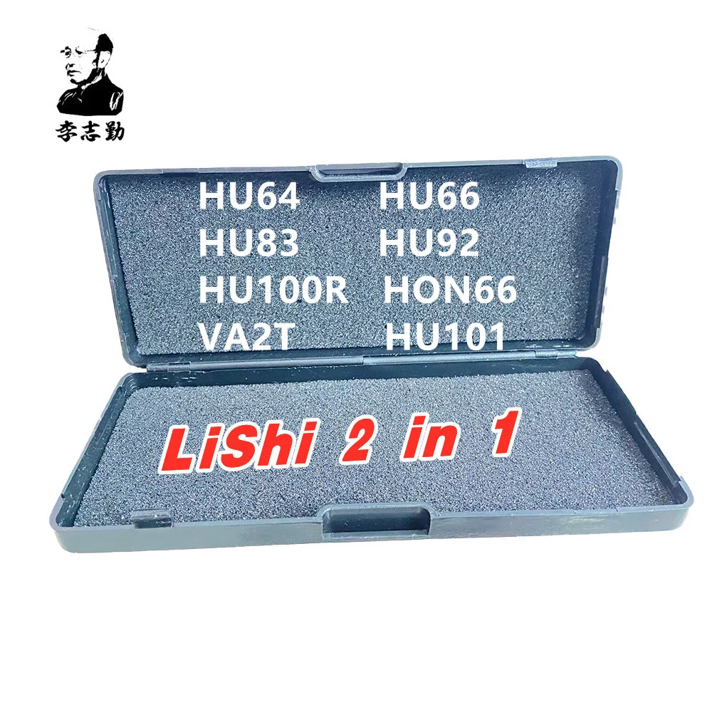 lishi HU64 HU66 HU83 HU92 HU100R HON66 VA2T  HU101  2in1 pick@decoder for flat key