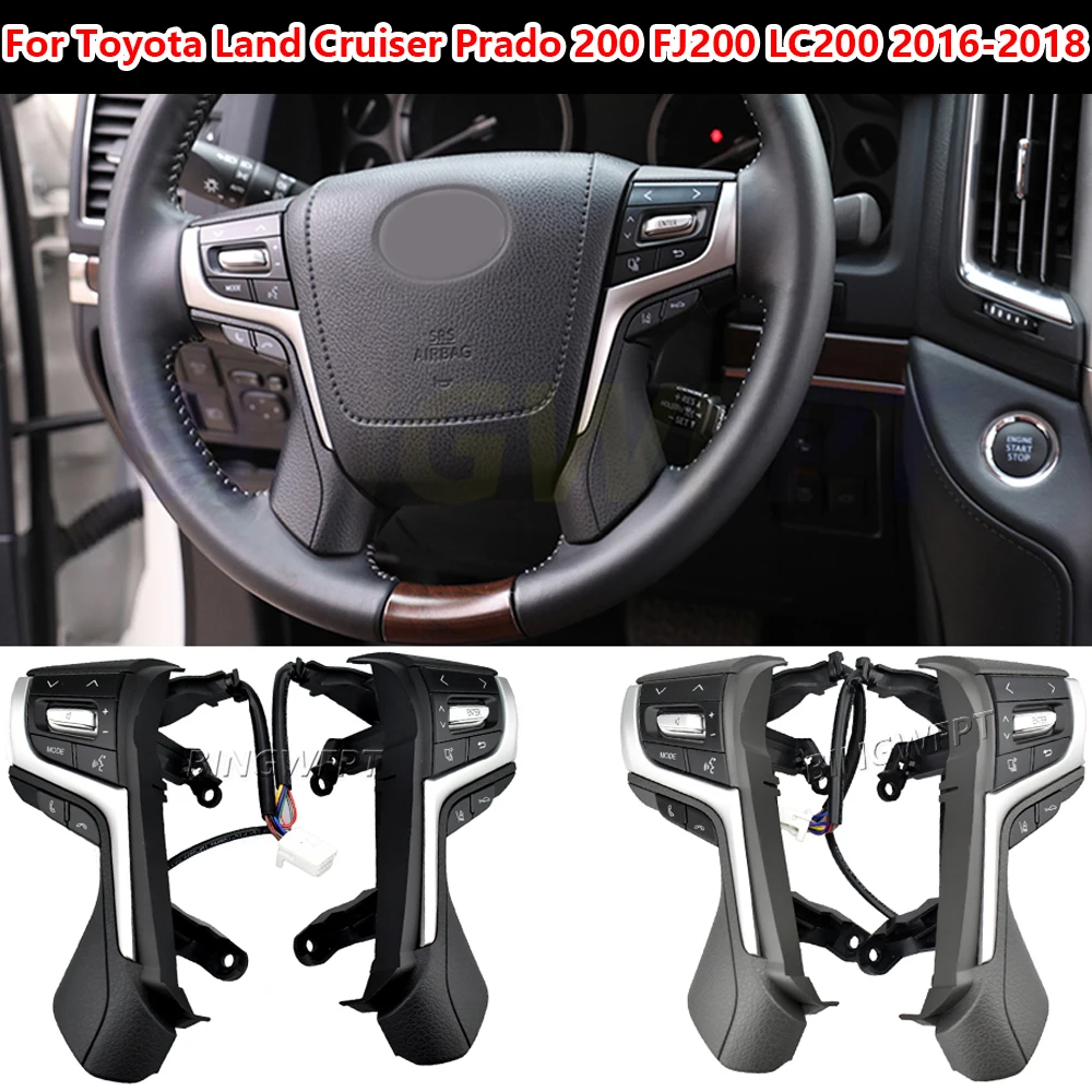Фото Кнопка управления музыкой и телефоном по Bluetooth на руле автомобиля BINGWFPT для Toyota Land Cruiser Prado 200 FJ200 LC200 2016-2018 №5
