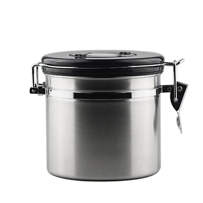 

Coffee Storage Container Airtight Stainless Steel Coffee Canister Coffee Bean Container with Valve-S