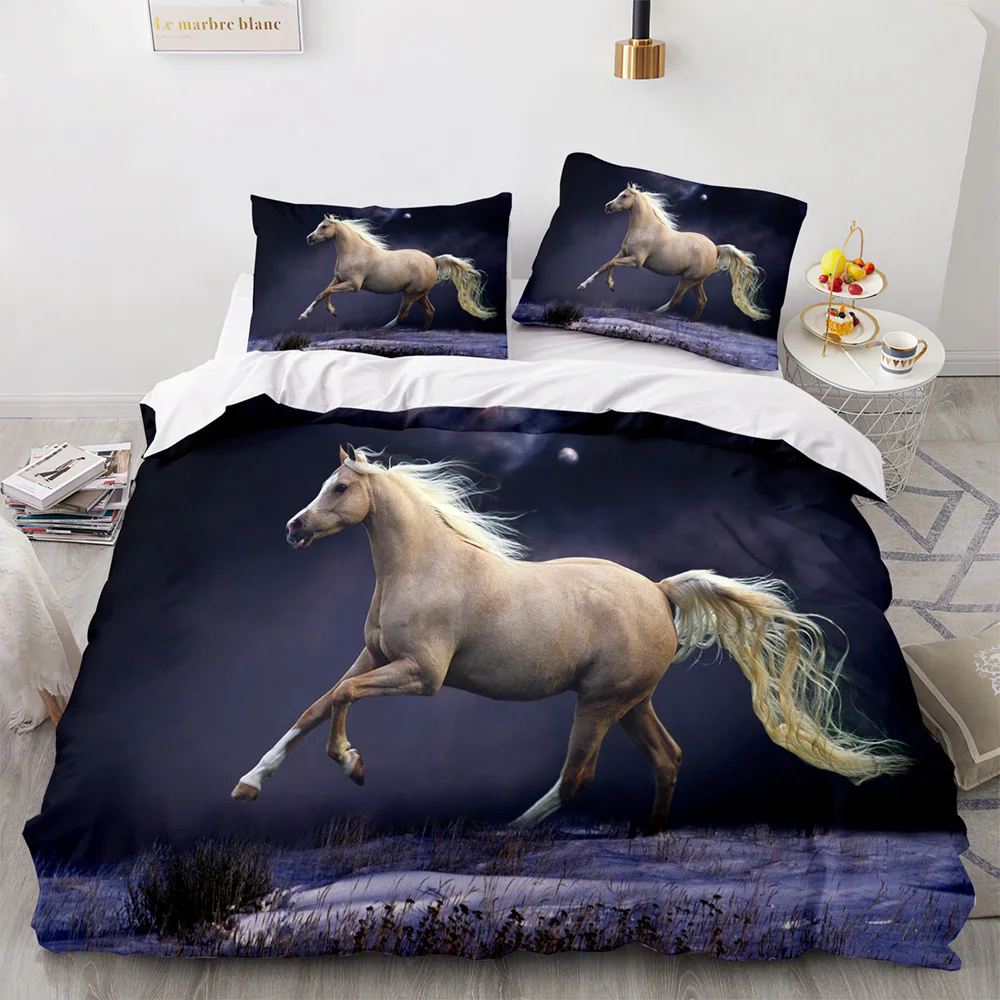 

Horse Bedding Set Single Twin Full Queen King Size Men/women Bed Set Aldult Kid Bedroom Duvetcover Sets 3D