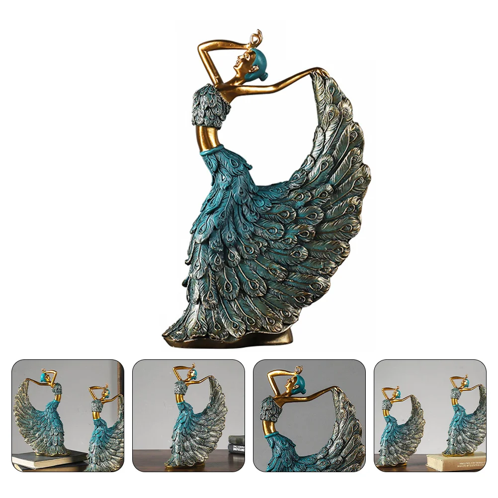 

Dancing Sculpture Cake Decoration Resin Modern Yoga Dancer Statue Resin Abstract Figurine Dining Table Decor