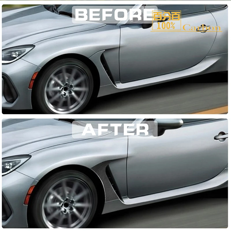 Сухой углеродный передний бампер боковое крыло плавники крышки отделка для Toyota
