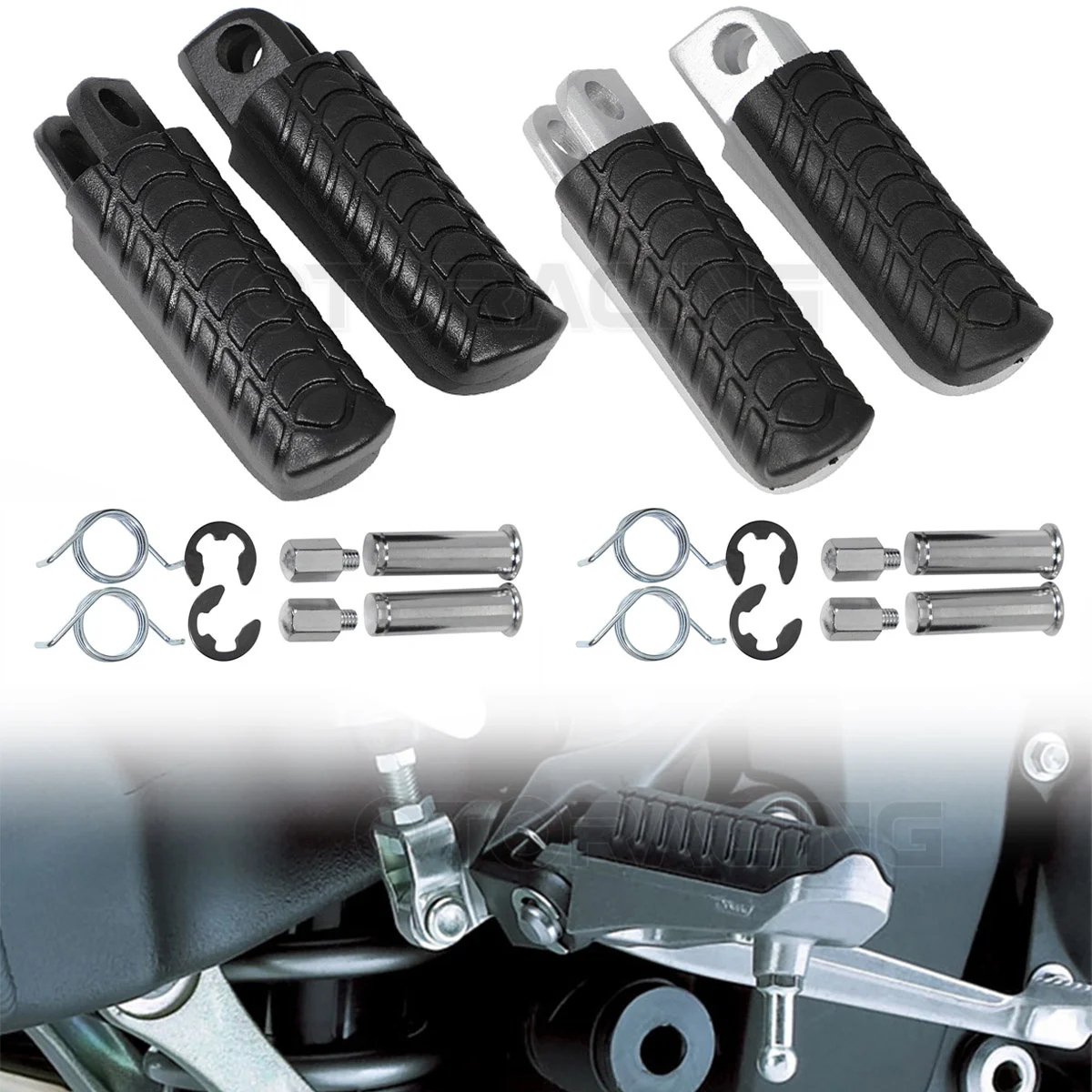 

Motorcycle Front Foot Peg For Kawasaki Ninja 650R 650 1000 300 400 ER6N EX650 EX400 H2 SX ZX1000 ZX14 ZX1400 ZX14R