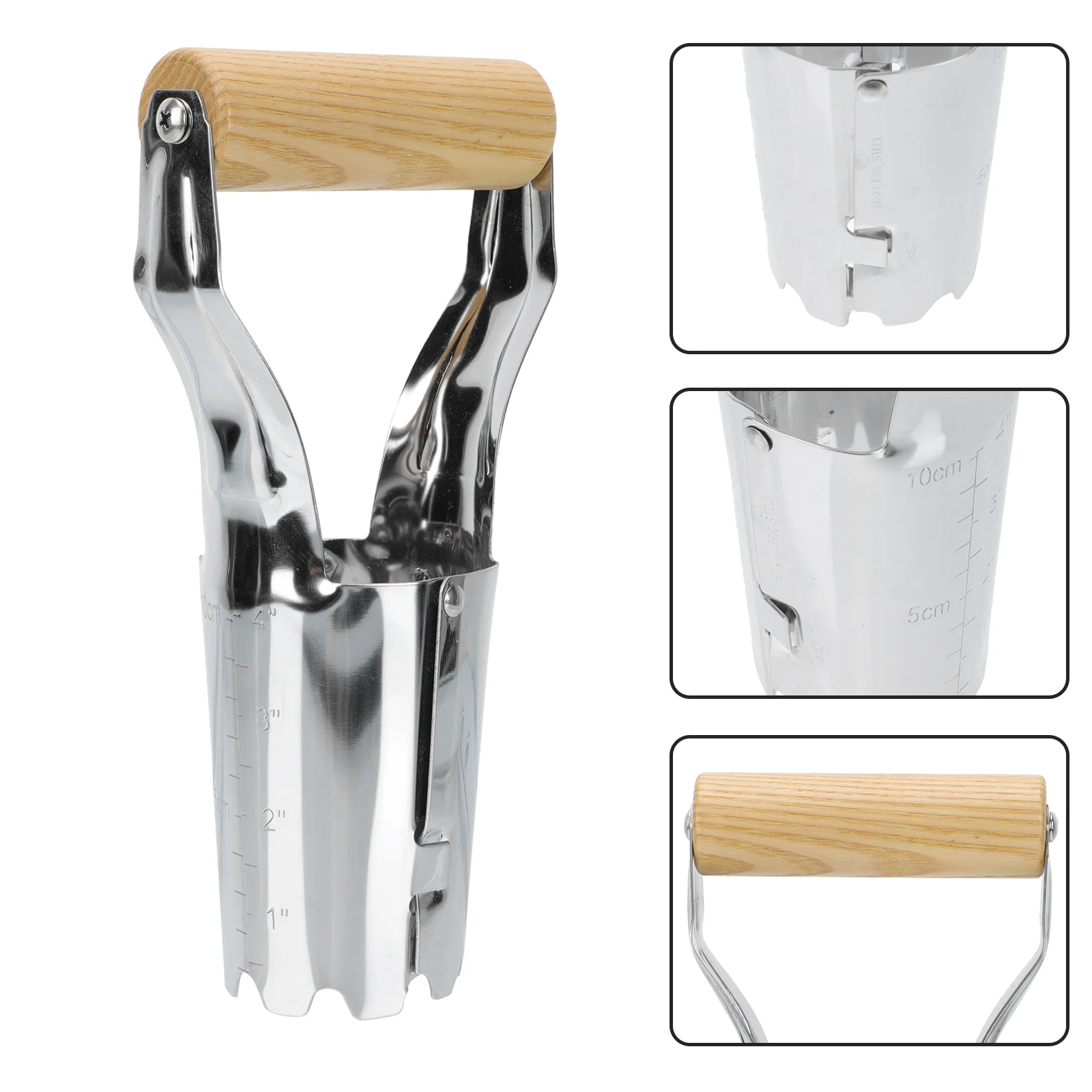 

1 шт., садовый трансплантатор с деревянной ручкой