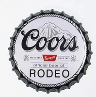 coors rodeo decorative bottle caps metal tin signs cafe beer bar decoration plat 13 8 inches wall art plaque