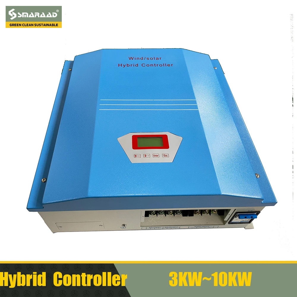 

SMARAAD 5Kw 10KW 120V 240V PWM Wind Solar Hybrid MPPT Charge Controller Regulator For Wind Turbine Generator Solar Panel