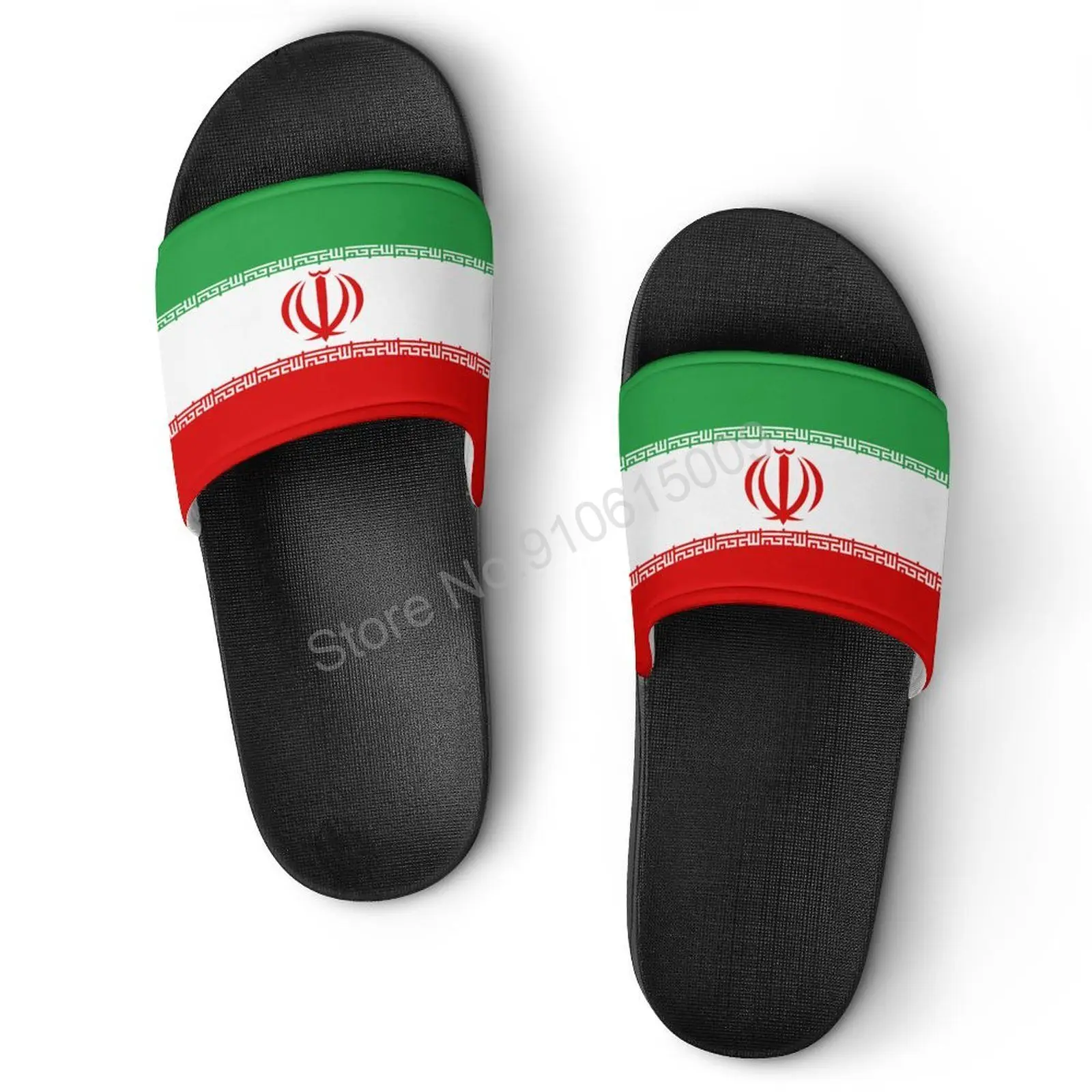 

Iran Flag Men Women Slippers Summer Beach Sandals Casual Indoor Outdoor Comfortable Footwear 36-46