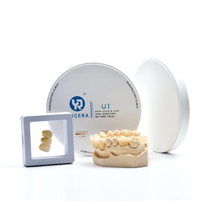 Ultra Translucent 18mm Dental Zirconia Block Yucera Suitable Restoration Of Anterior Cowns And Veneers  For Dental Esthetic